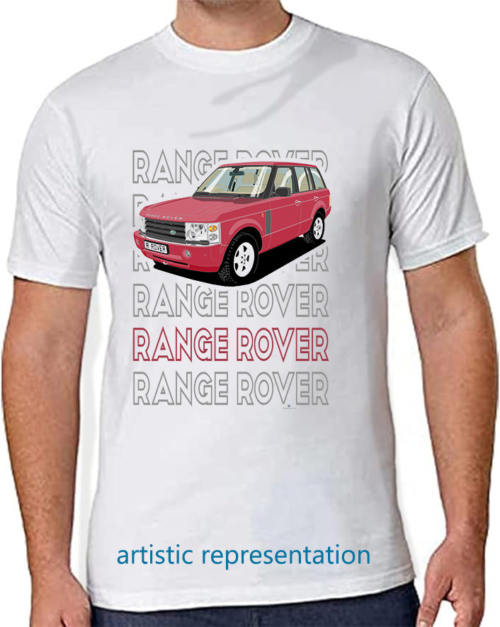 Range Rover Mk3 (L322) in Red (Words) Art T Shirt