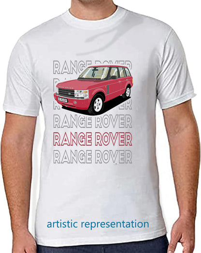 Range Rover Mk3 (L322) in Red (Words) Art T Shirt