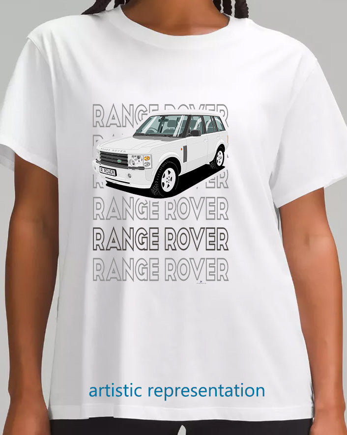 Range Rover Mk3 (L322) in Silver (Words) Art T Shirt