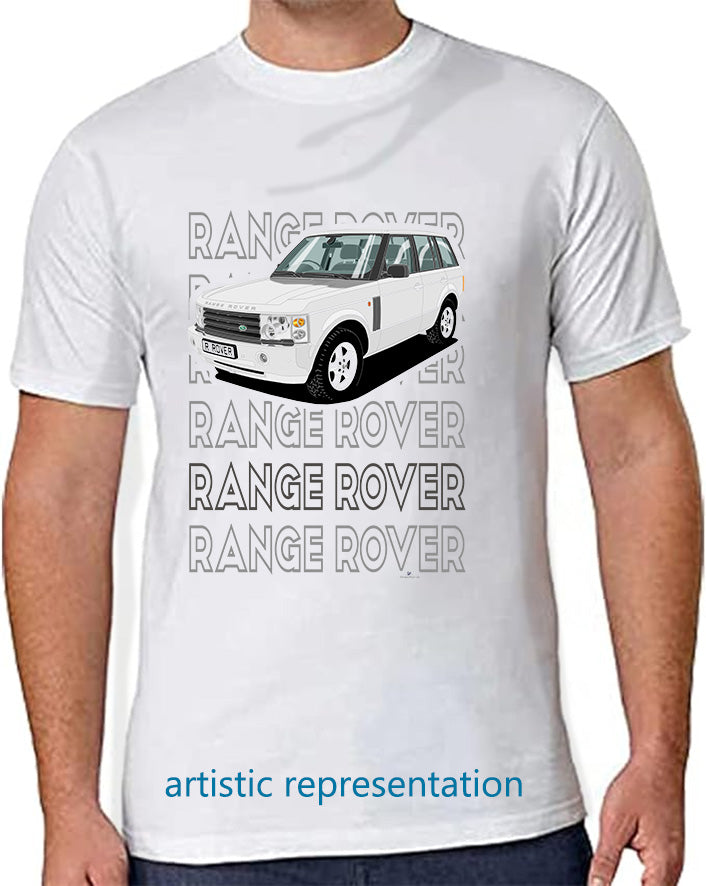 Range Rover Mk3 (L322) in Silver (Words) Art T Shirt