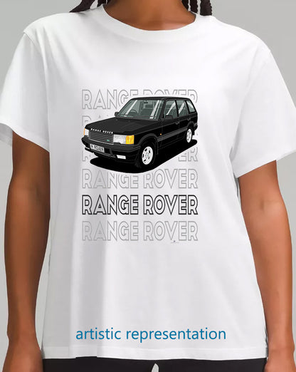 Range Rover Mk2 (P38) in Black (Words) Art T Shirt