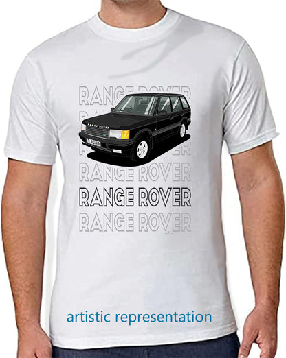 Range Rover Mk2 (P38) in Black (Words) Art T Shirt