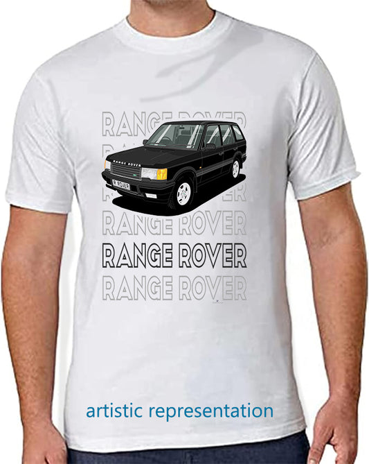 Range Rover Mk2 (P38) in Black (Words) Art T Shirt