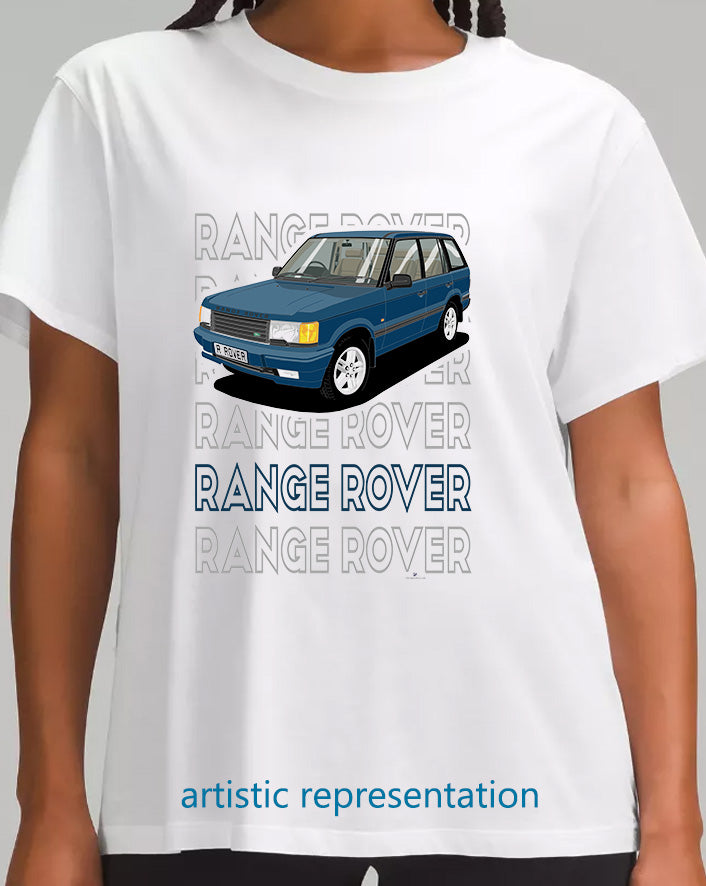 Range Rover Mk2 (P38) in Blue (Words) Art T Shirt