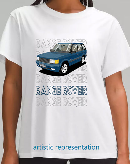Range Rover Mk2 (P38) in Blue (Words) Art T Shirt