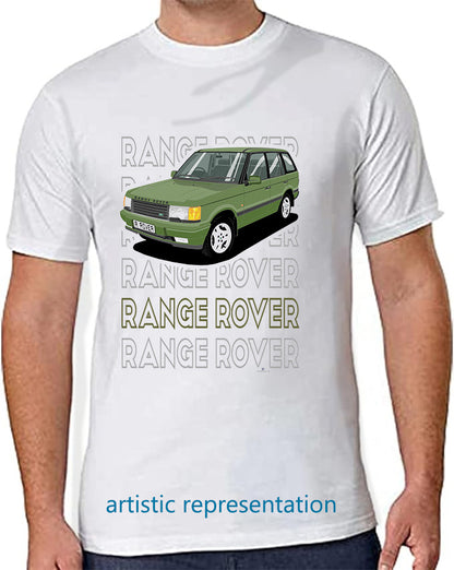 Range Rover Mk2 (P38) in Green (Words) Art T Shirt