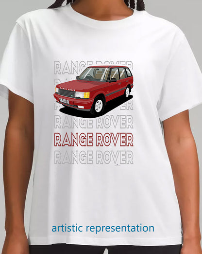 Range Rover Mk2 (P38) in Red (Words) Art T Shirt