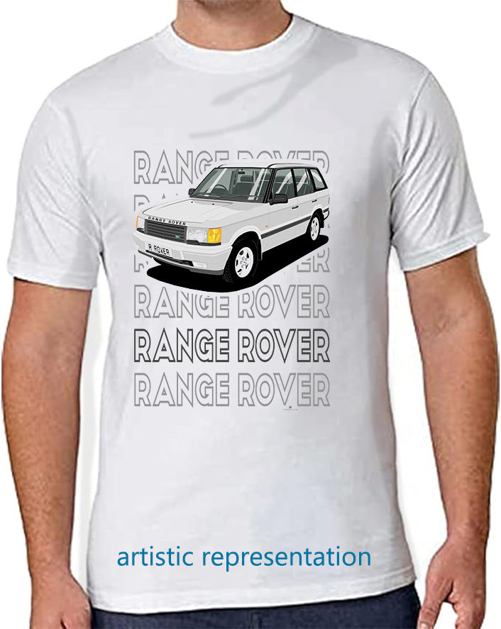 Range Rover Mk2 (P38) in Silver (Words) Art T Shirt