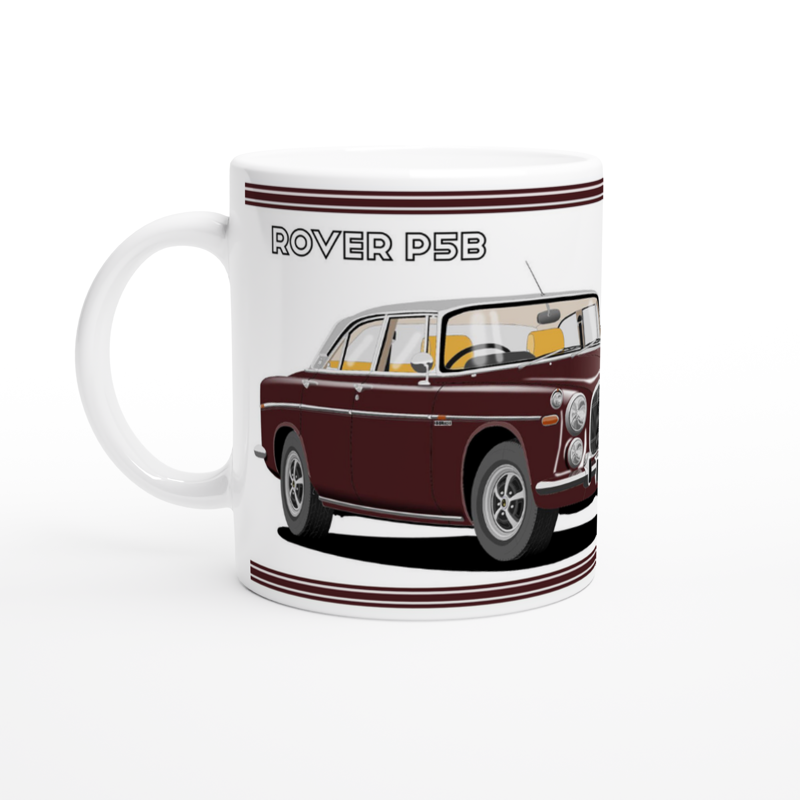 Rover P5b in Burgundy Art Mug