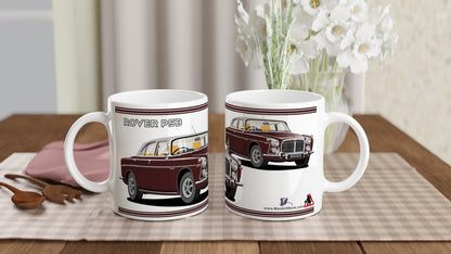 Rover P5b in Burgundy Art Mug