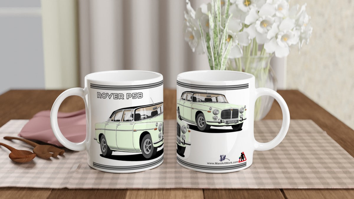 Rover P5b in White Art Mug