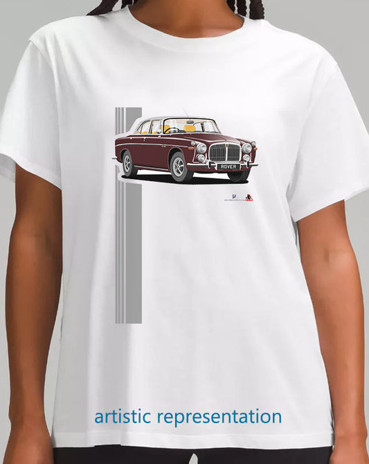 Rover P5b in Burgundy Art T Shirt