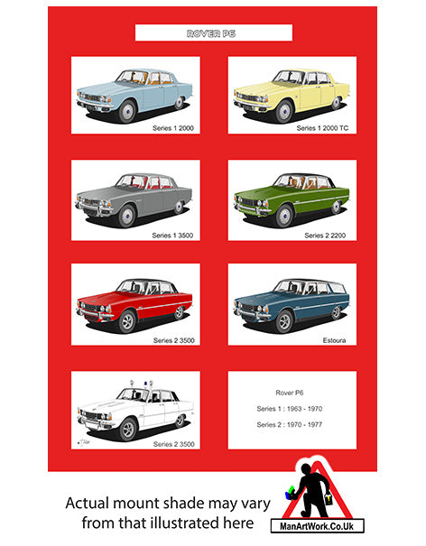 Rover P6 2000 2200 3500 V8 A4 Art Print