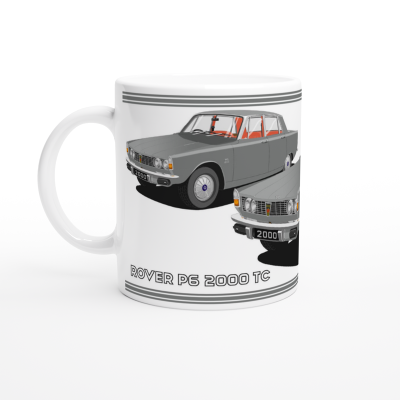 Rover P6 S1 2000 TC in Gray Art Mug