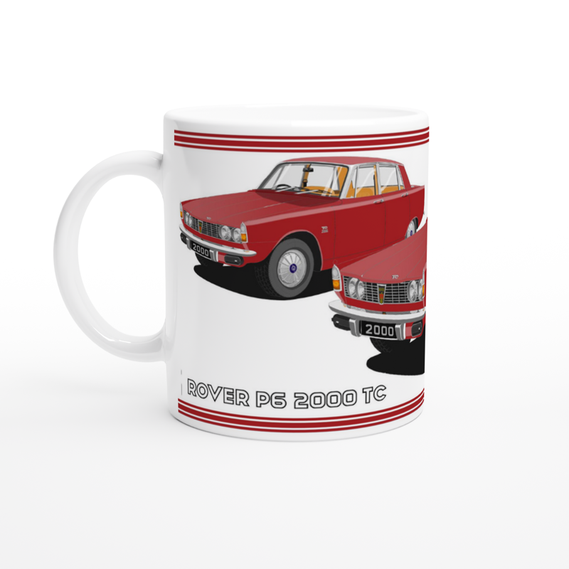 Rover P6 S1 2000 TC in Red Art Mug