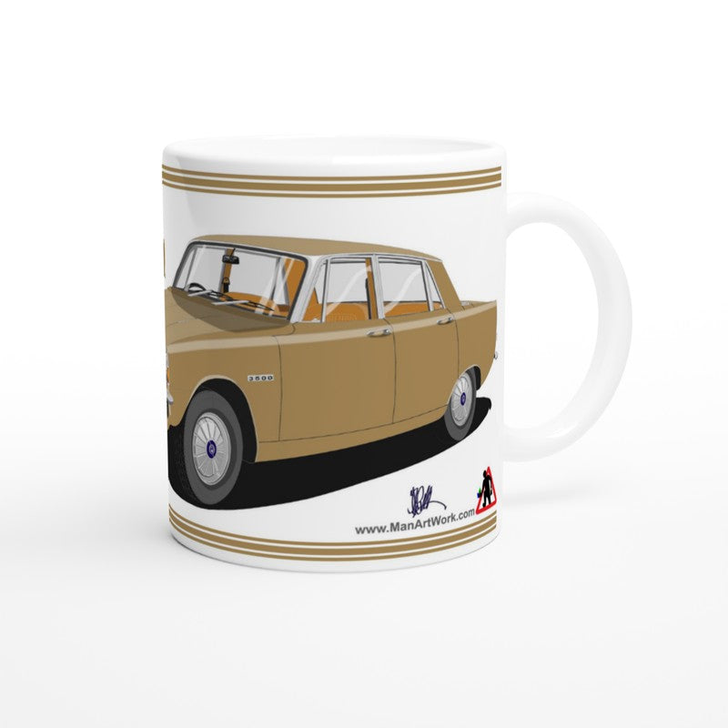 Rover P6 S1 3500 V8 in Beige Art Mug