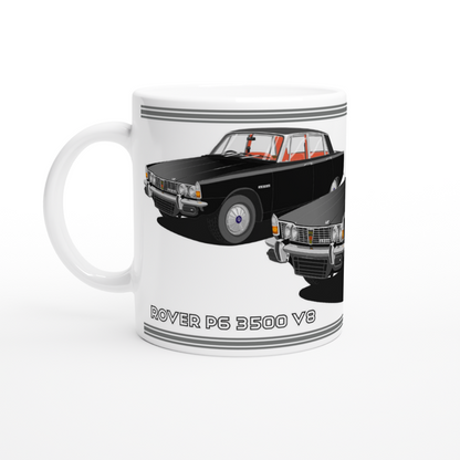 Rover P6 S1 3500 V8 in Black Art Mug