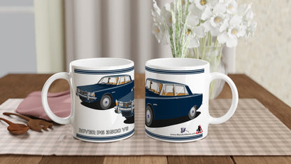 Rover P6 S1 3500 V8 in Blue Art Mug