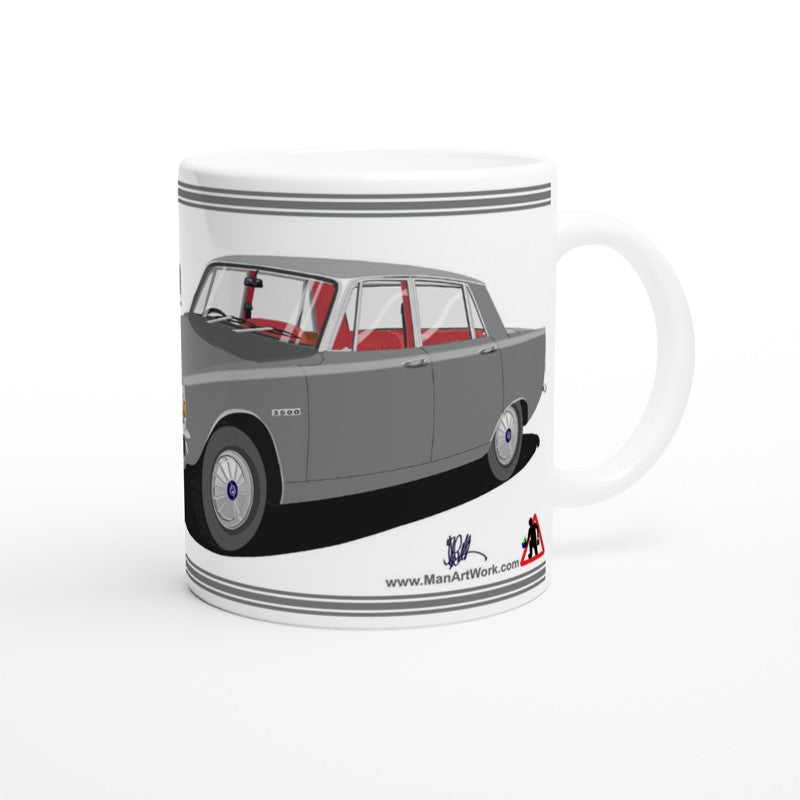 Rover P6 S1 3500 V8 in Gray Art Mug