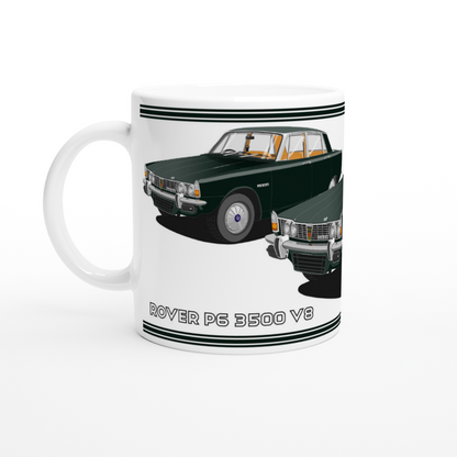 Rover P6 S1 3500 V8 in Green Art Mug