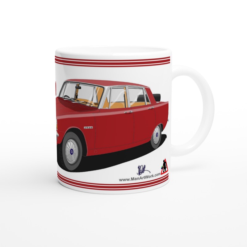 Rover P6 S1 3500 V8 in Red Art Mug