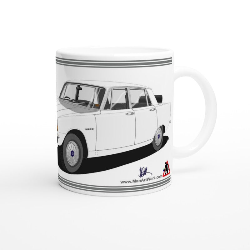 Rover P6 S1 3500 V8 in White Art Mug