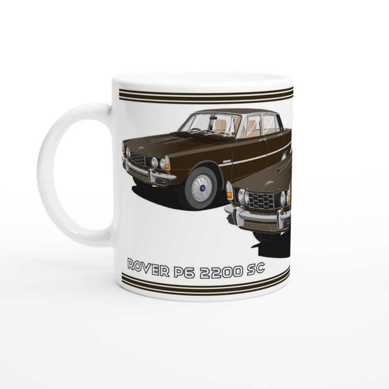 Rover P6 S2 2200 SC in Brown Art Mug