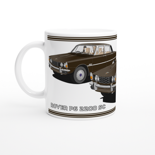 Rover P6 S2 2200 SC in Brown Art Mug