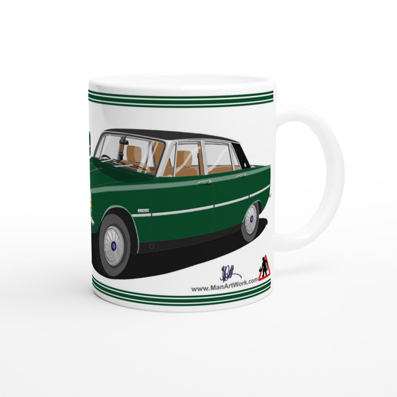 Rover P6 S2 3500 V8 in Dark Green Art Mug