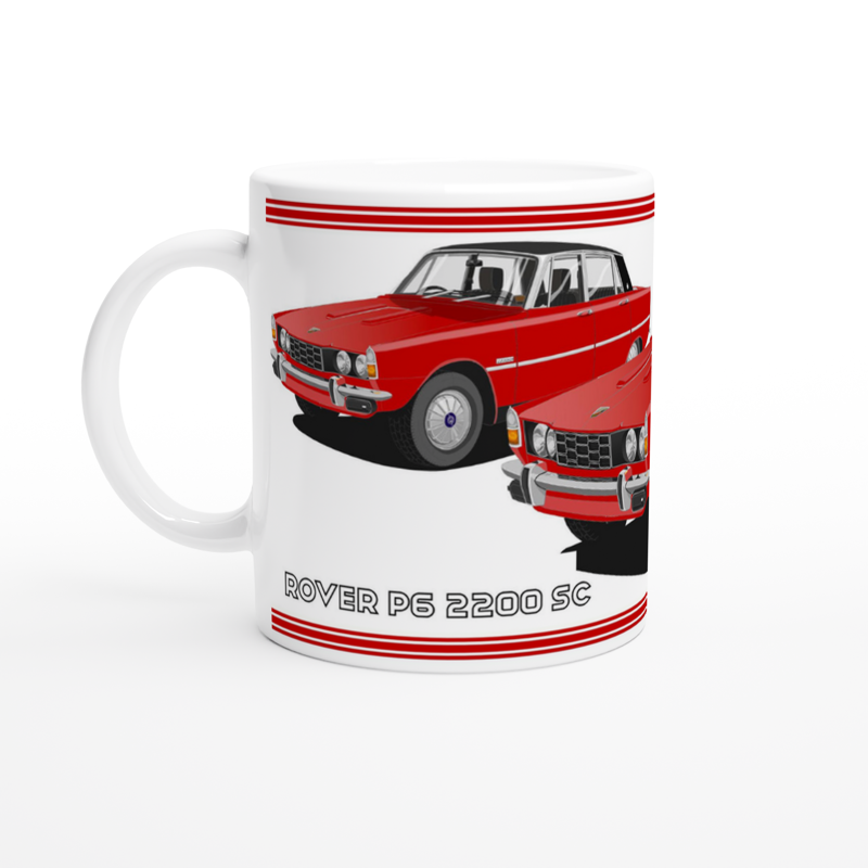 Rover P6 S2 2200 SC in Red Art Mug