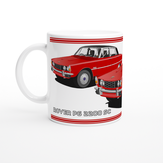 Rover P6 S2 2200 SC in Red Art Mug