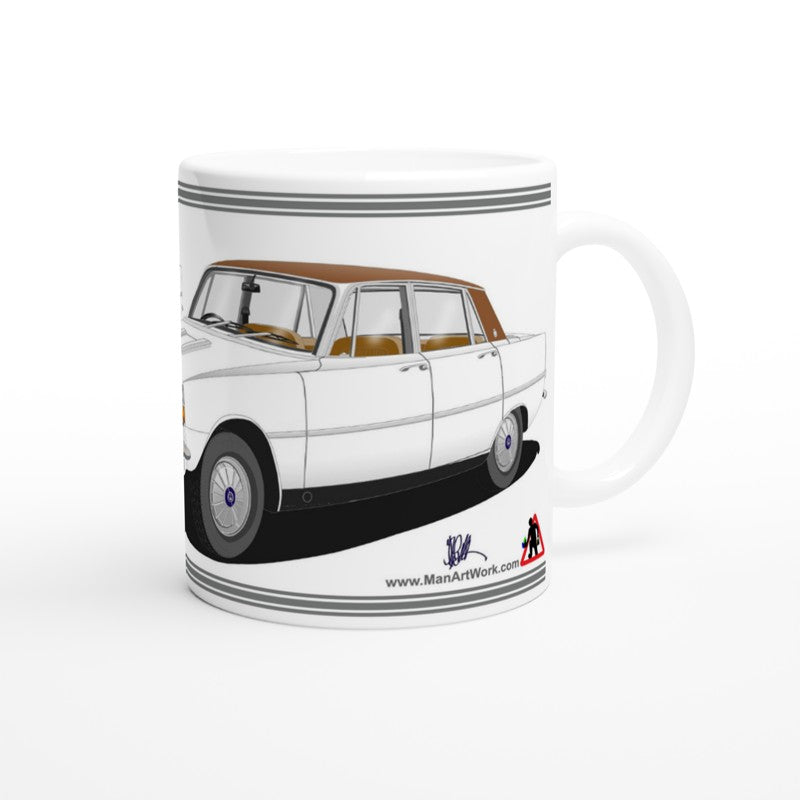 Rover P6 S2 2200 SC in White Art Mug