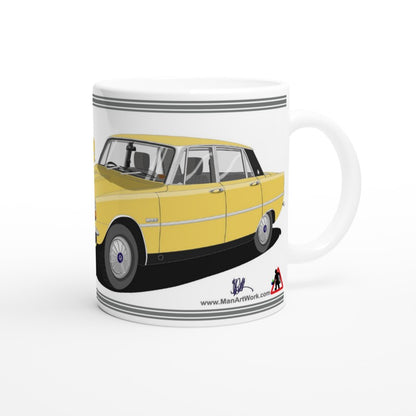 Rover P6 S2 2200 SC in Yellow Art Mug