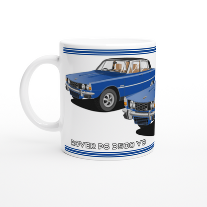 Rover P6 S2 3500 V8 in Blue Art Mug