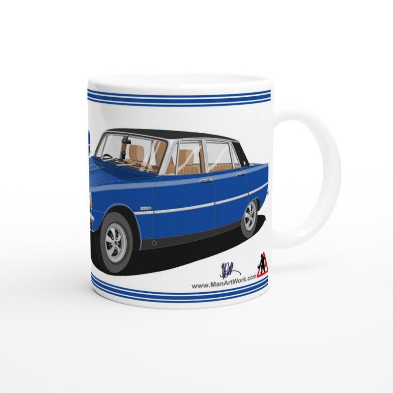 Rover P6 S2 3500 V8 in Blue Art Mug