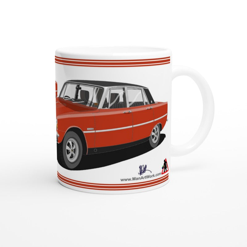 Rover P6 S2 3500 V8 in Orange Art Mug