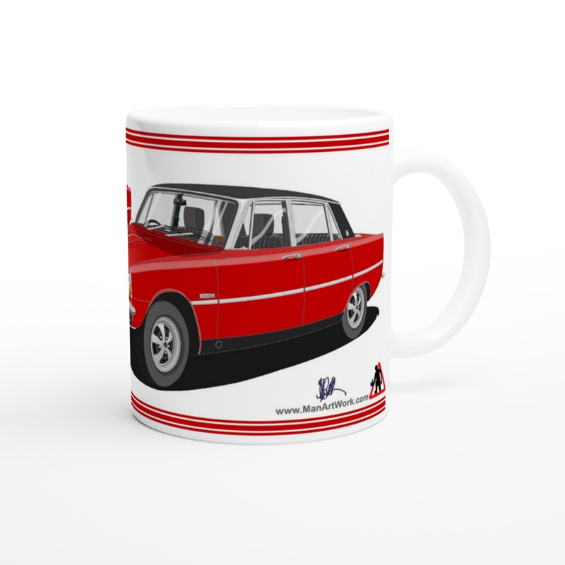 Rover P6 S2 3500 V8 in Red Art Mug