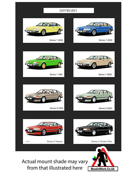 Rover SD1 2600 2300 3500 Vitesse Vanden Plas A4 Art Print