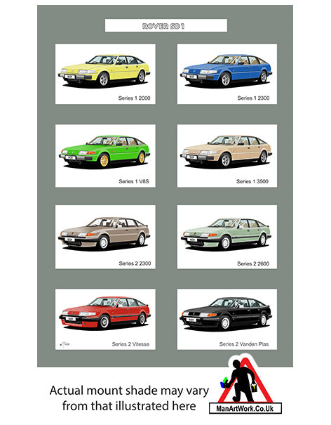 Rover SD1 2600 2300 3500 Vitesse Vanden Plas A4 Art Print