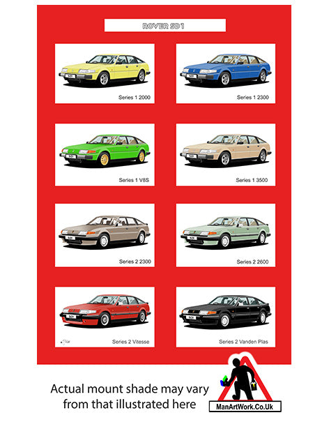 Rover SD1 2600 2300 3500 Vitesse Vanden Plas A4 Art Print