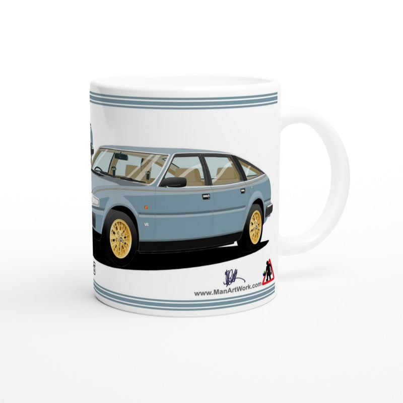 Rover SD1 Series 1 V8 SE in Blue Art Mug