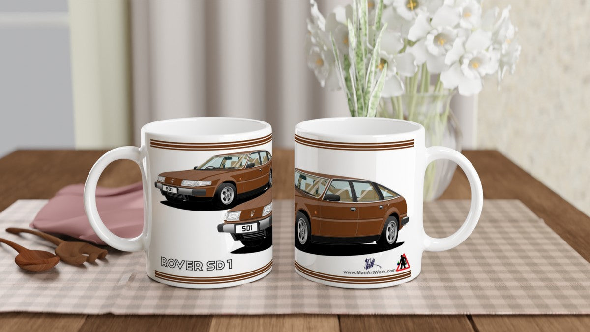 Rover SD1 Series 1 in Brown Art Mug