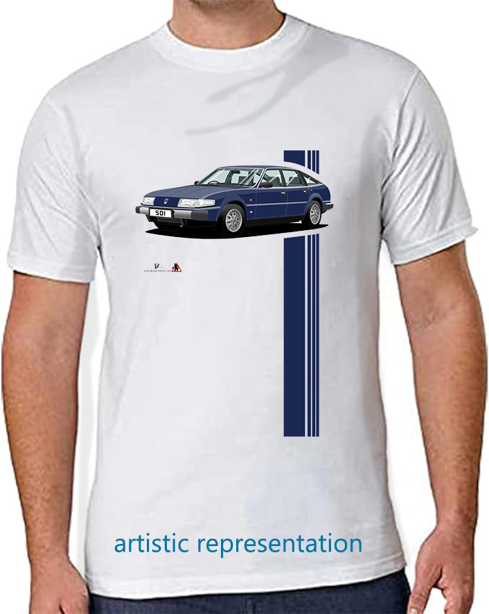 Rover SD1 Series 1 in Dark Blue T Shirt