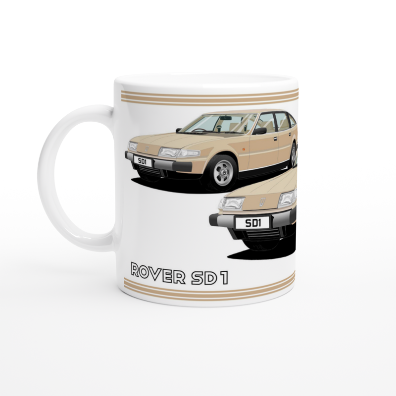 Rover SD1 Series 1 in Gold Art Mug