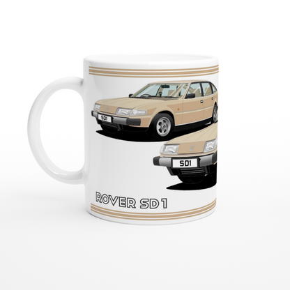 Rover SD1 Series 1 in Gold Art Mug