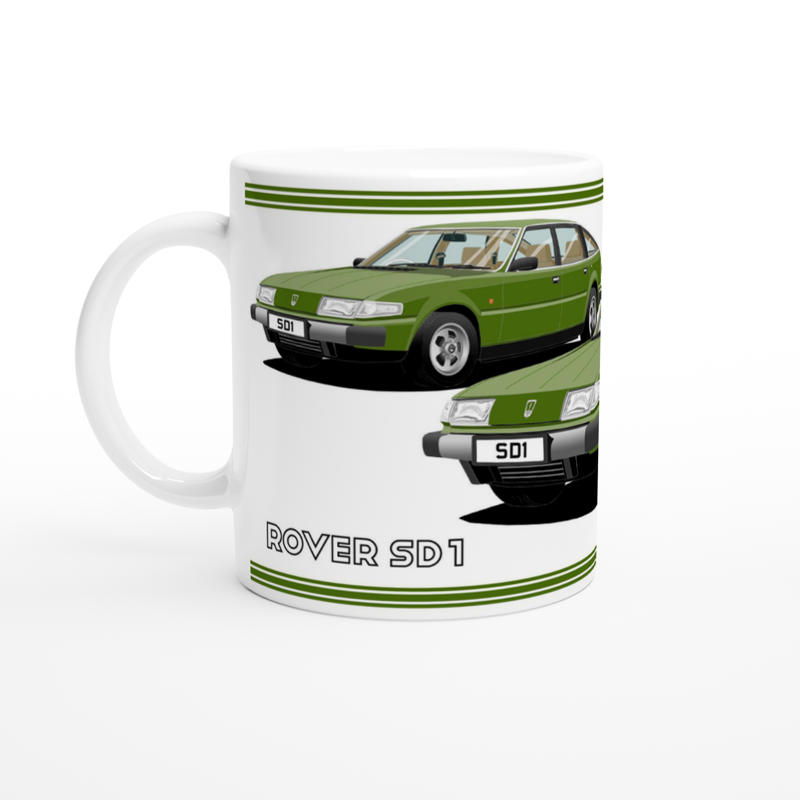 Rover SD1 Series 1 in Green Art Mug