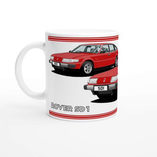 Rover SD1 Series 1 in Red Art Mug