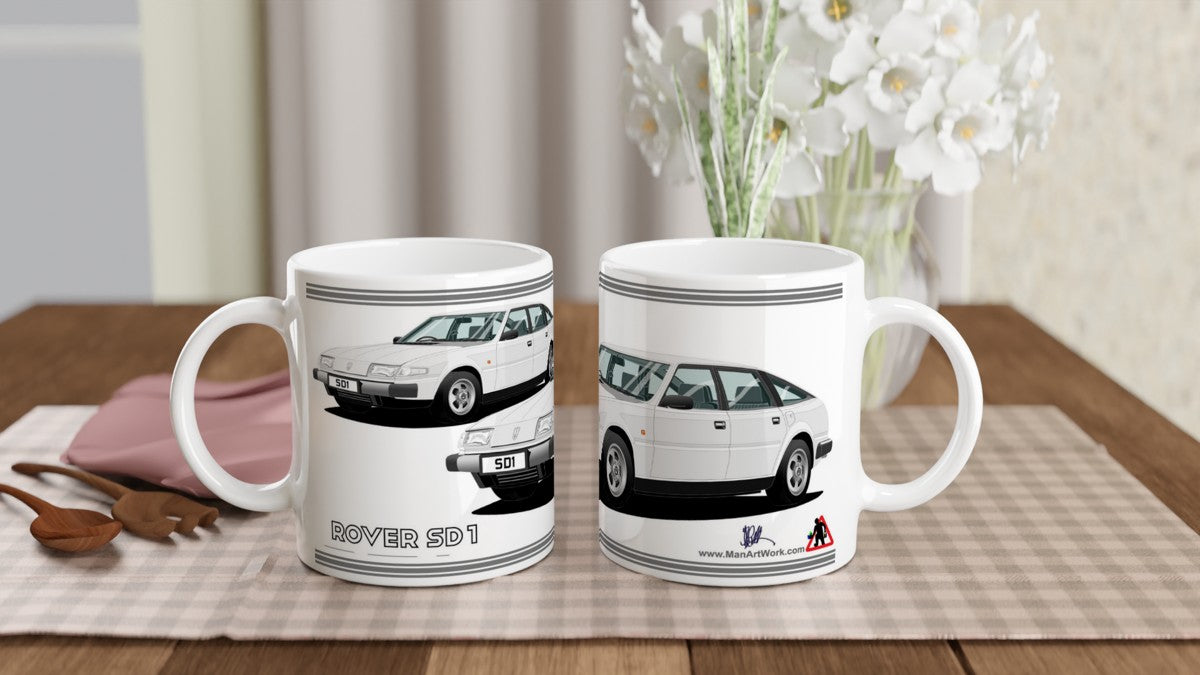 Rover SD1 Series 1 in Silver Art Mug