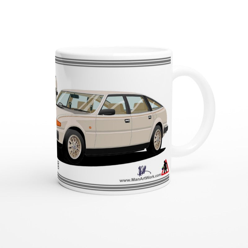 Rover SD1 Series 1 V8 S in Gold Art Mug