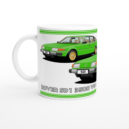 Rover SD1 Series 1 V8 S in Green Art Mug